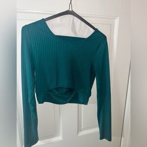 Dark green long sleeve top